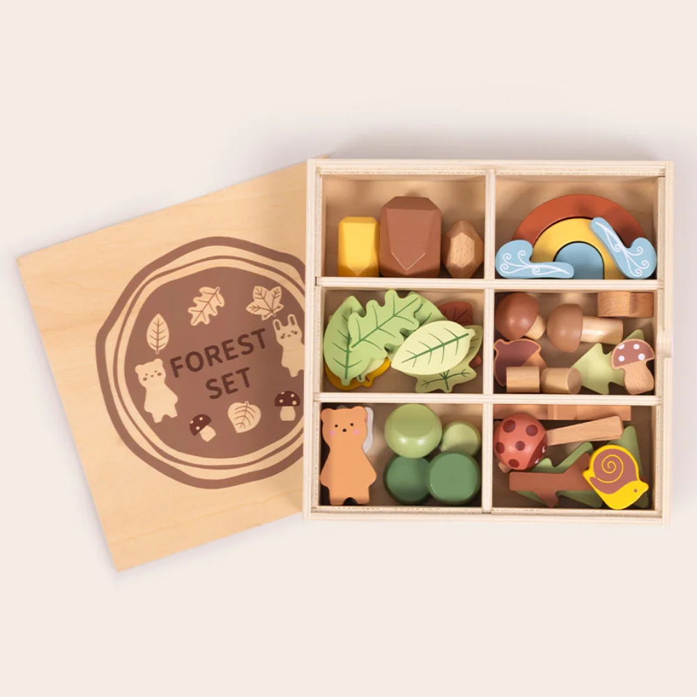 TookyToy - My Little Forest - Wooden Sorting Play Box