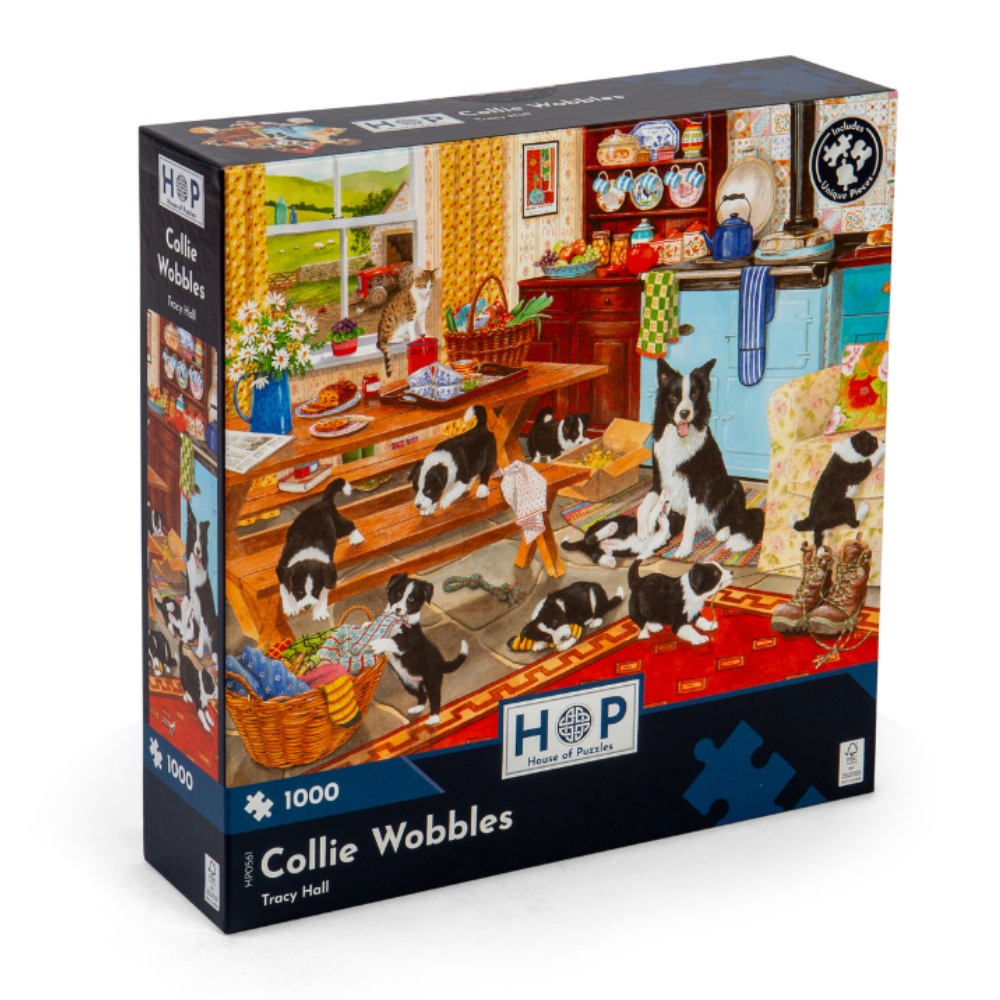 House of Puzzles - Collie Wobbles - 1000 Piece Jigsaw Puzzle