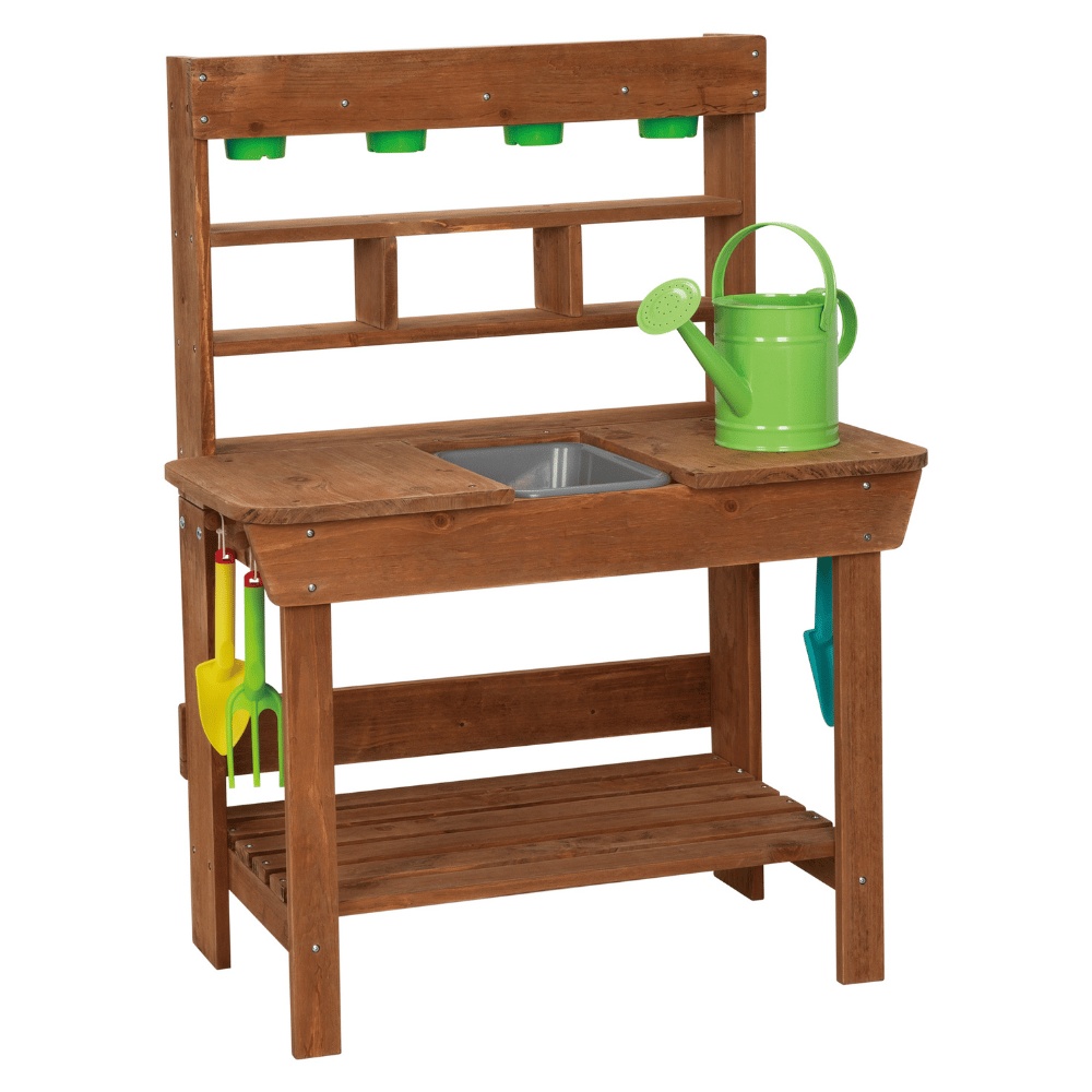 TookyToy - Kids Outdoor Potting Bench Mud Kitchen with Removable Sink