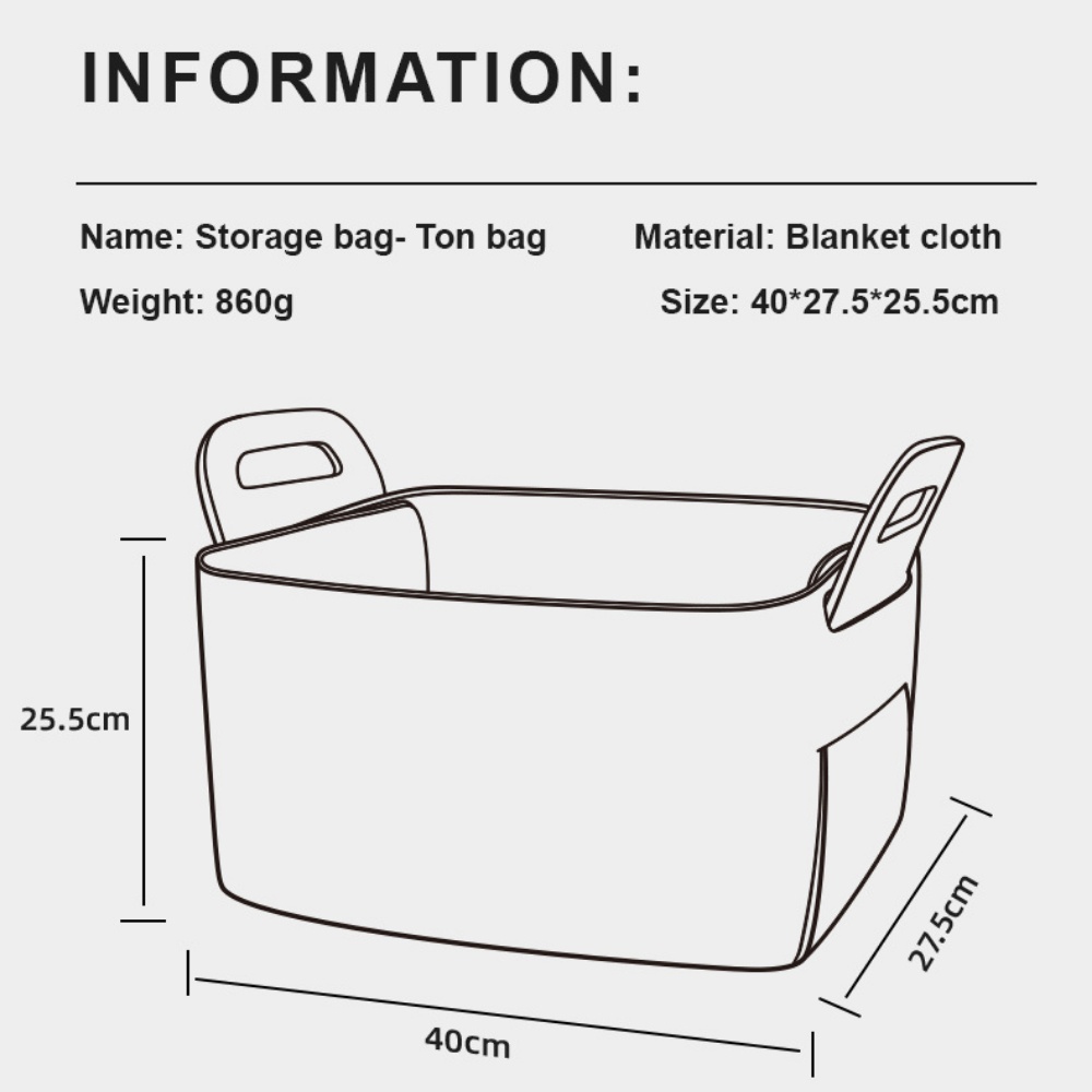 Mideer - Toy Storage Bag: Organiser for Kids Room - Beige