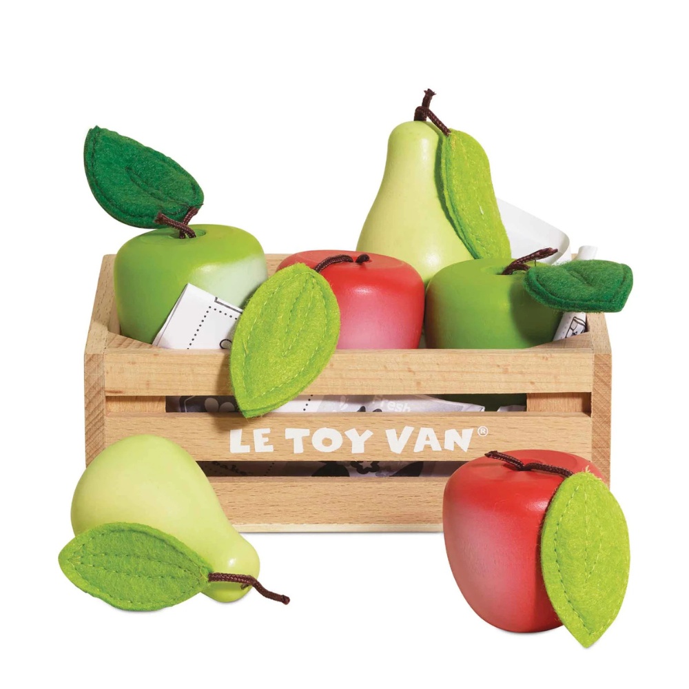 Le Toy Van - Wooden Orchard Fruits Food Crate - 8pcs