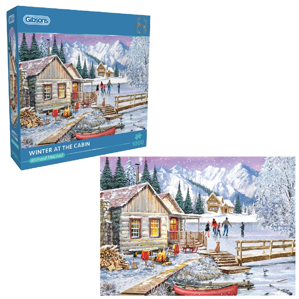 Gibsons - Winter at the Cabin - 1000 Piece Jigsaw Puzzle