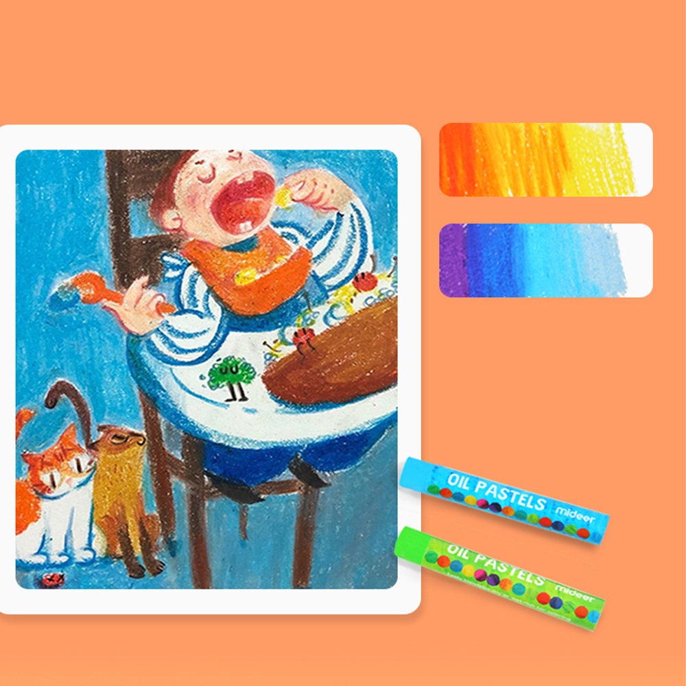 Mideer - Oil Pastels - The Very Hungry Caterpillar - 24 Colours