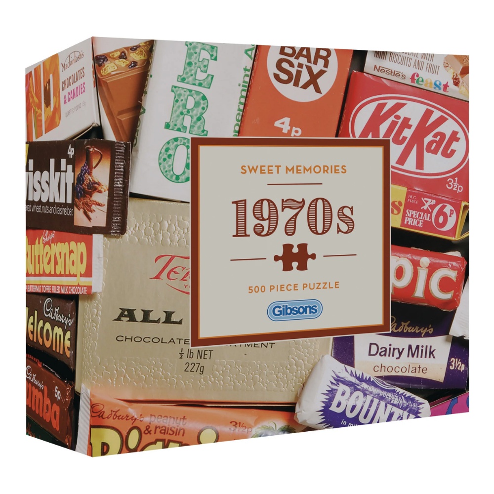 Gibsons - Sweet Memories of the 1970s - 500 Piece Jigsaw Puzzle in Gift Box