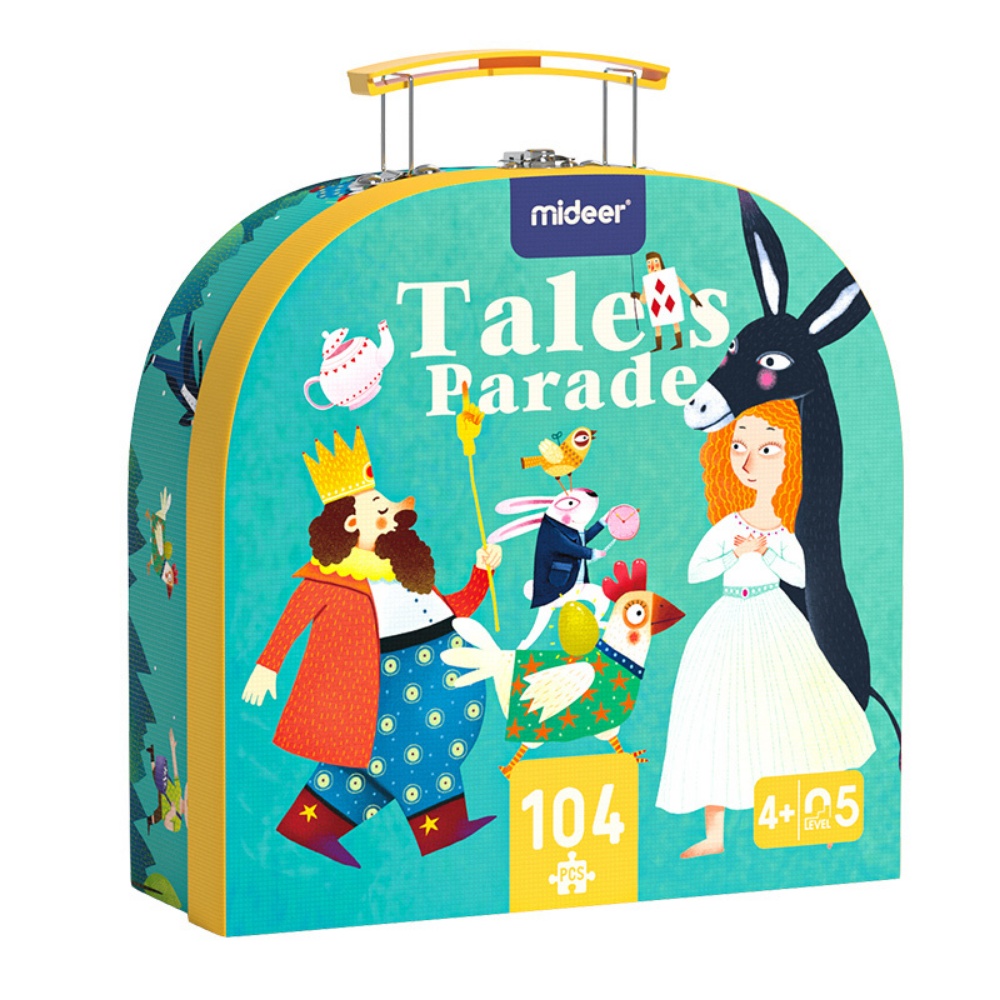 Mideer - Gift Box Jigsaw Puzzle for Kids - Tales Prade - 104 Pieces
