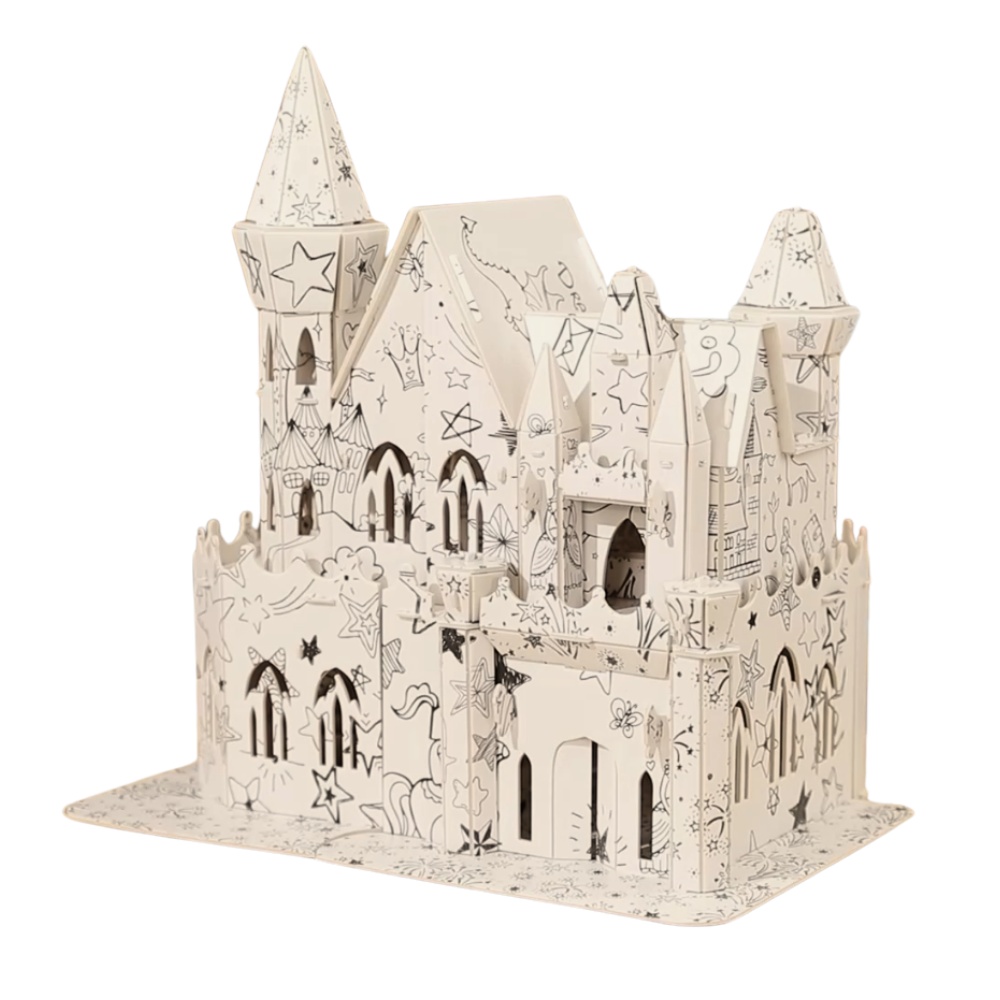 TookyToy - 3D Colouring Puzzle Book - Castles - 62 Pieces
