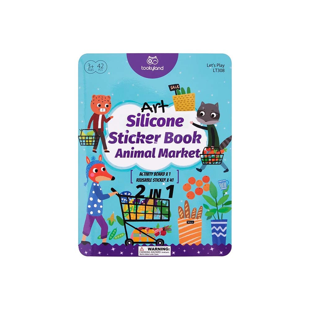 TookyToy - Silicone Sticker Book - Animal Market