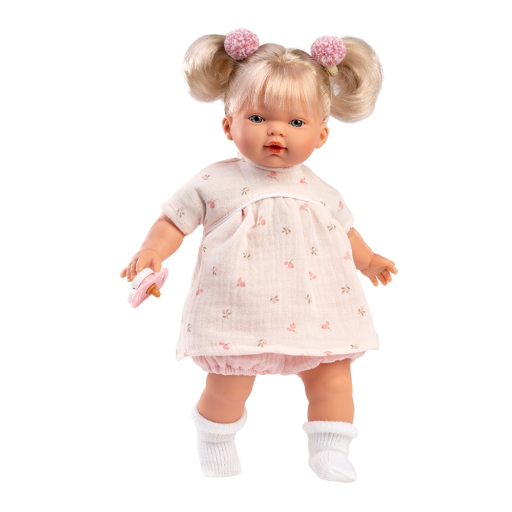 Llorens - Baby Girl Doll with Crying Mechanism, Clothing & Pacifier: Roberta - 33cm