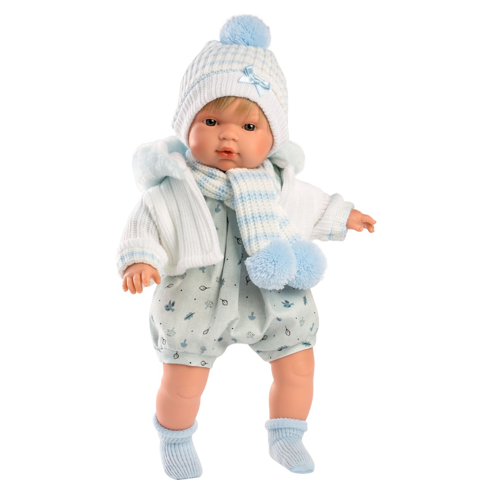 Llorens - Baby Boy Doll with Crying Mechanism, Clothing & Accessories: Sasha - 38cm