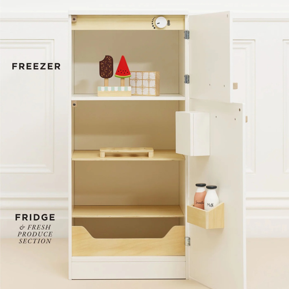 Le Toy Van - Wooden Freestanding Fridge Freezer - 10pcs