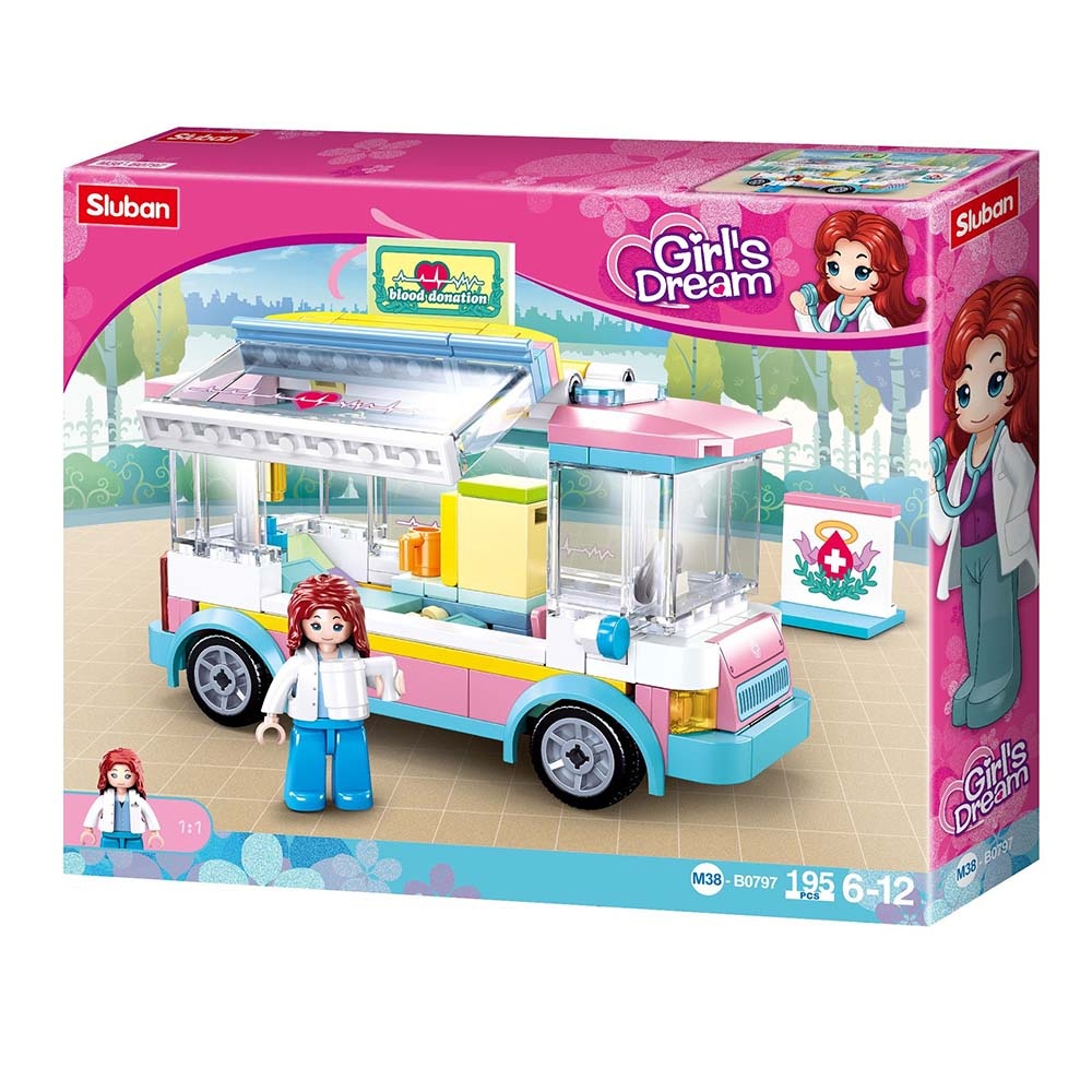 Sluban Building Set: Girls Dream - Ambulance - 195pcs