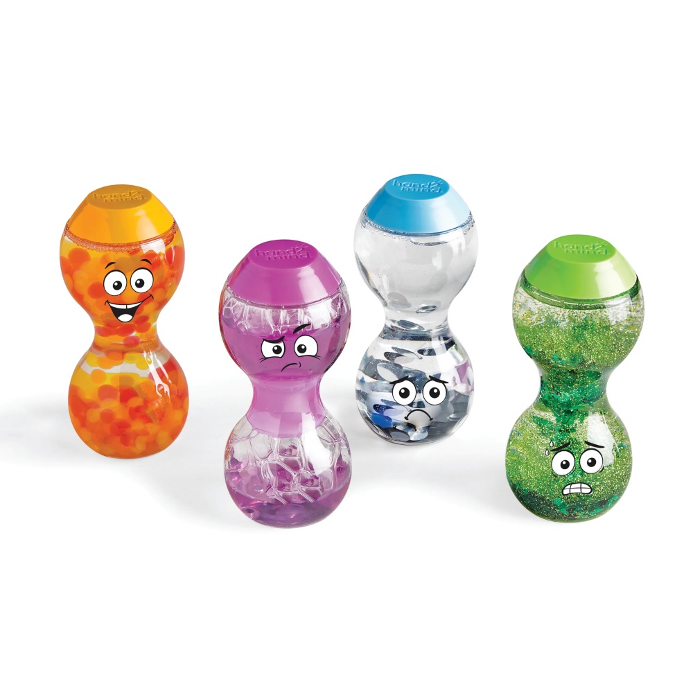 Hand2Mind - Express Your Feelings™ Sensory Bottles - Excited, Nervous, Lonely, and Impatient