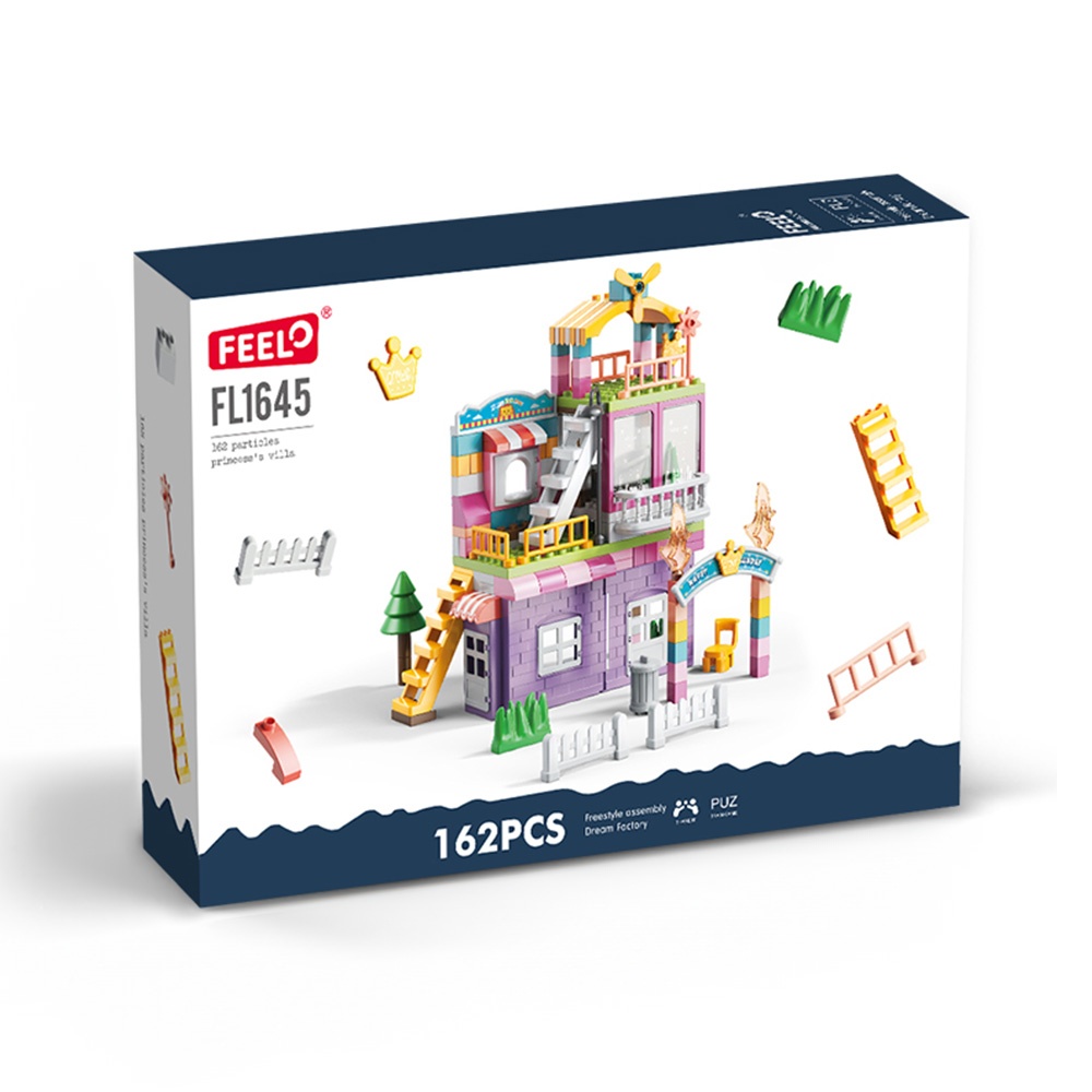 Feelo - Building Block Set - Princess Villa - 162 Pieces