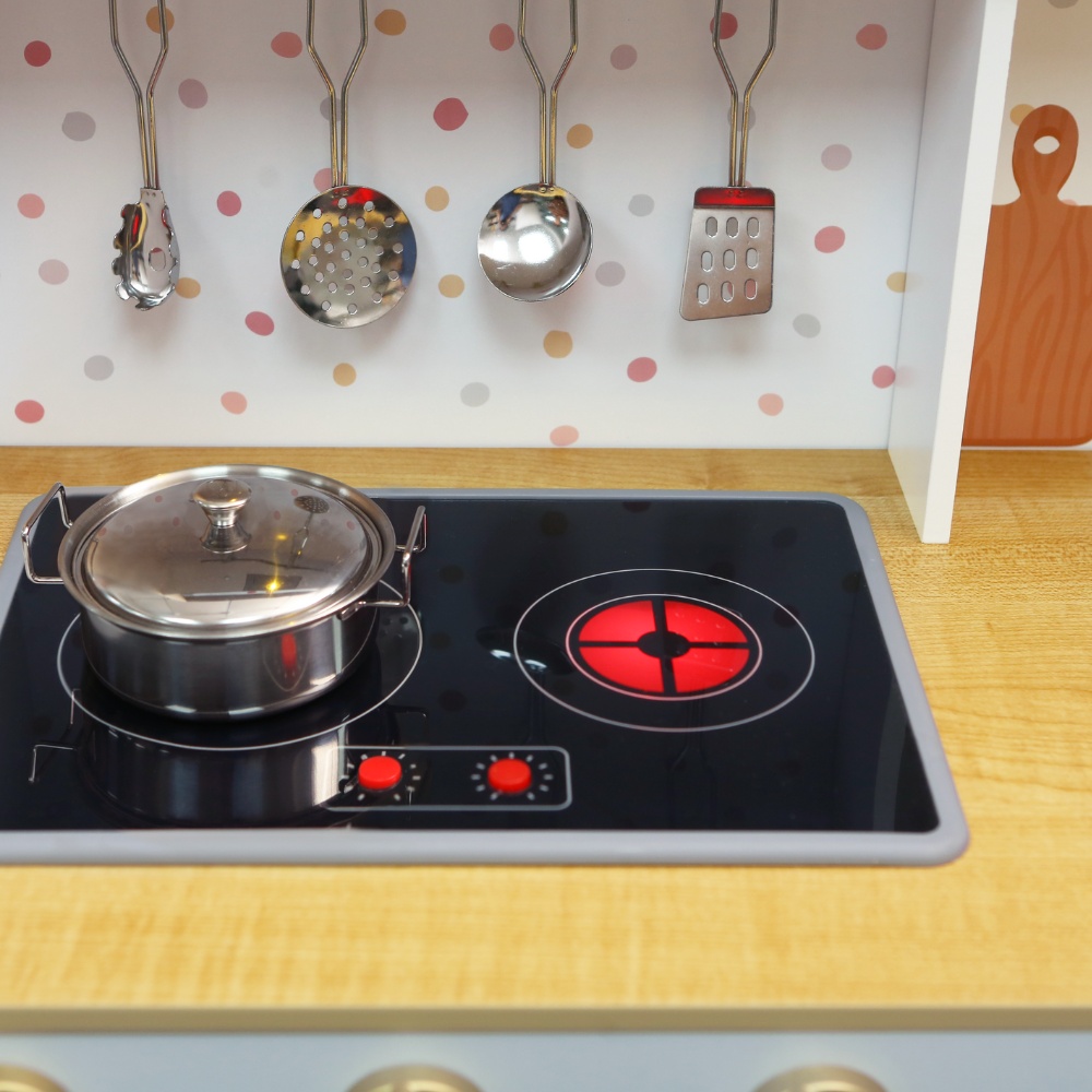 Greenbean - Pretend & Play - Wooden Play Kitchen with Accessories