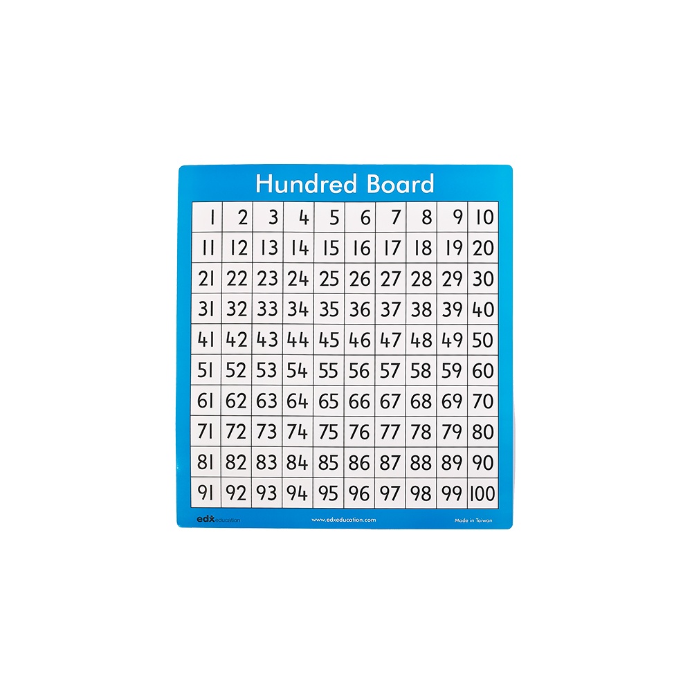 EDX Education - Giant Hundred Board 102cm - Double-Sided Math Teaching Resource