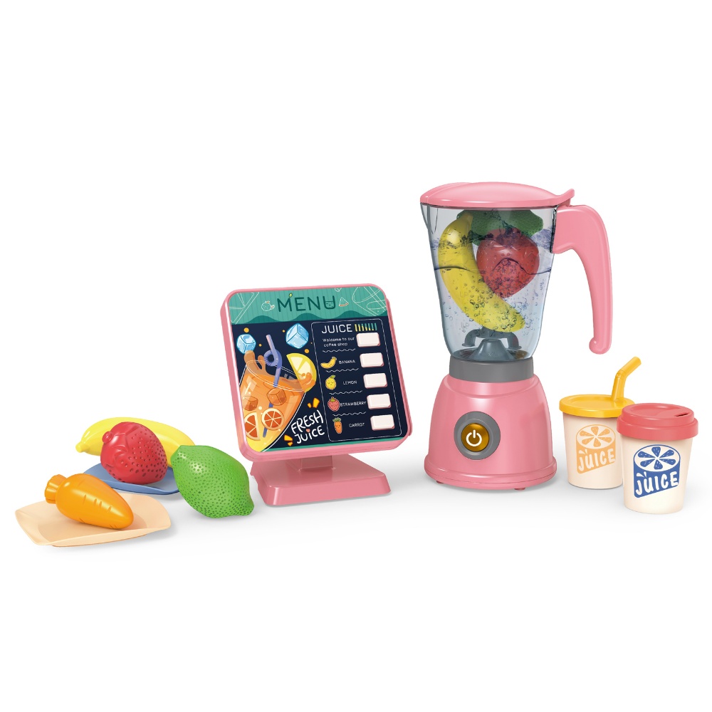 Pretend & Play Blender Set with Sound, Spinning Action & Ordering Station - Pink