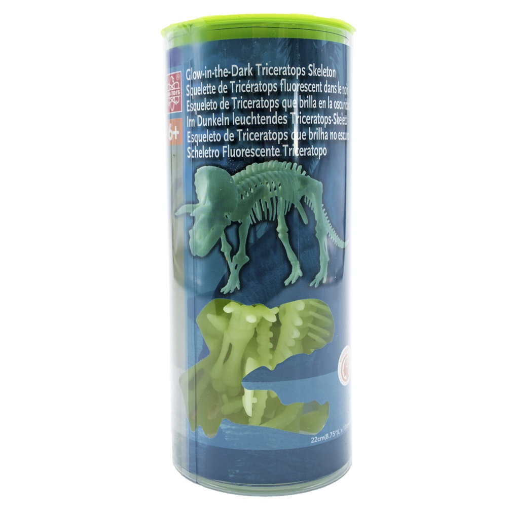Edu-Toys - Glow in the Dark - Triceratops Skeleton - 22cm