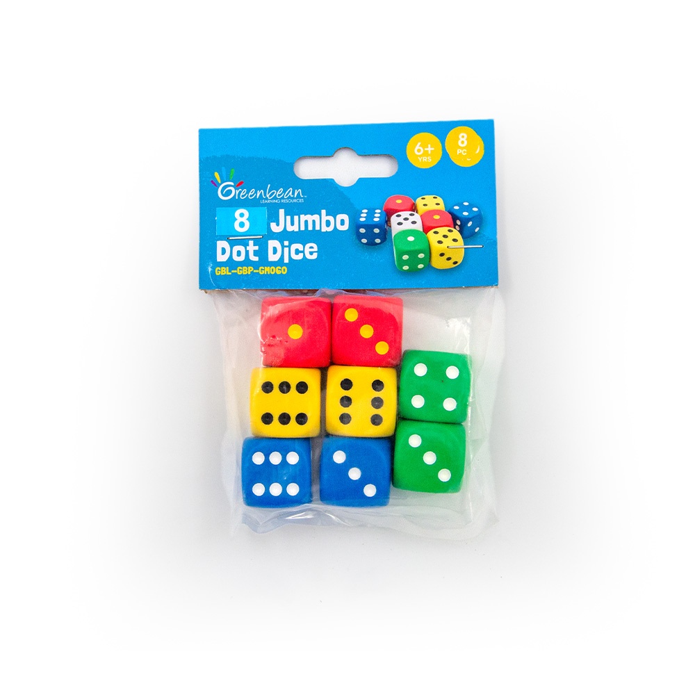 Greenbean - Jumbo Dice Set of 8 pbag