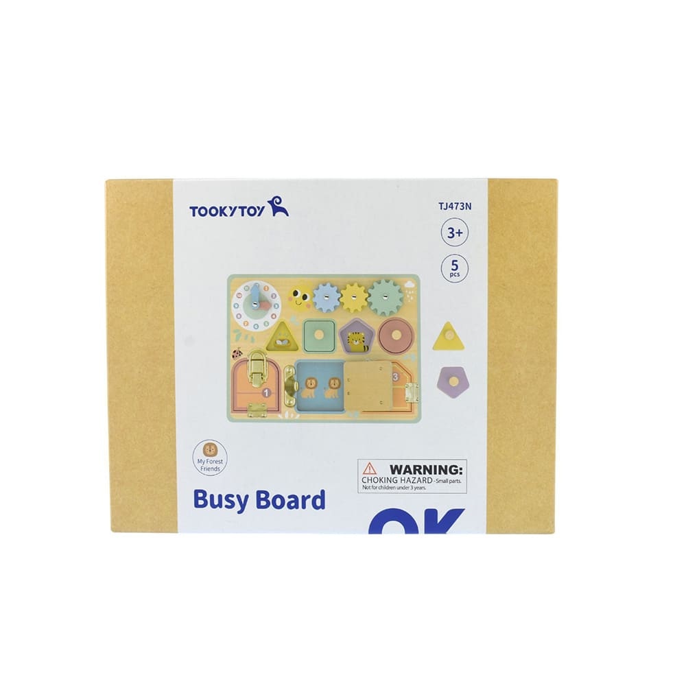 TookyToy - Wooden Busy Board - Pastel