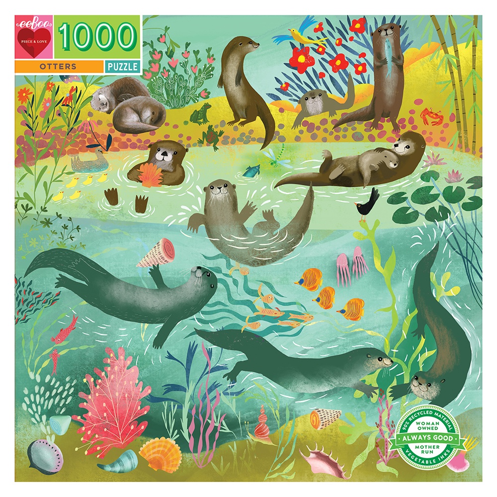 eeBoo - Otters 1000 Piece Puzzle