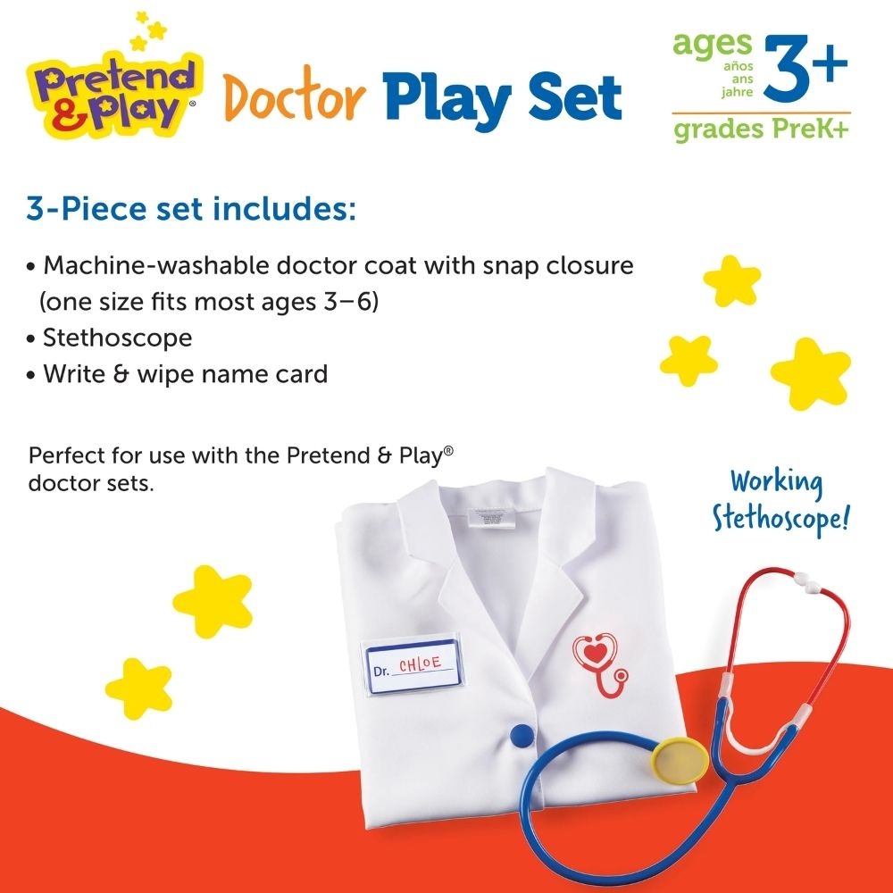 Learning Resources Pretend & Play® Doctor Costume Set & Tools