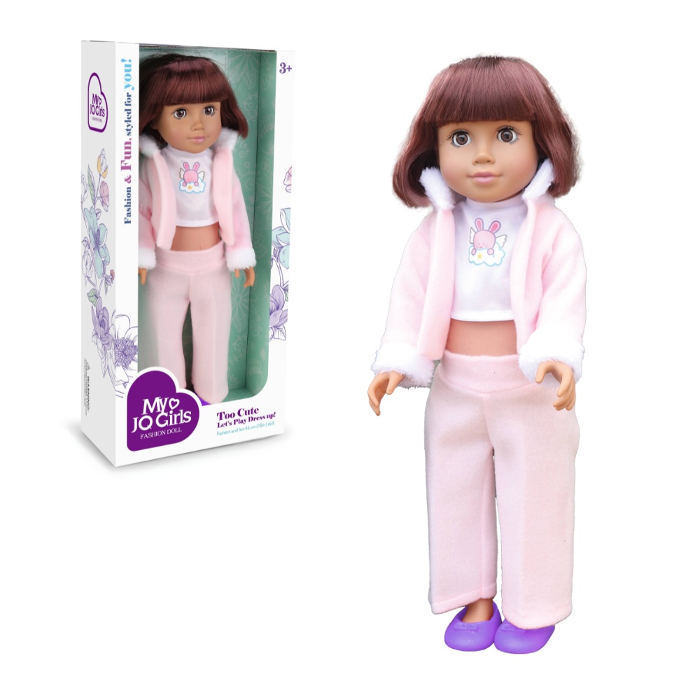 Fashion Doll - Brown Hair, Clothing & Ballerina Flats - 46cm