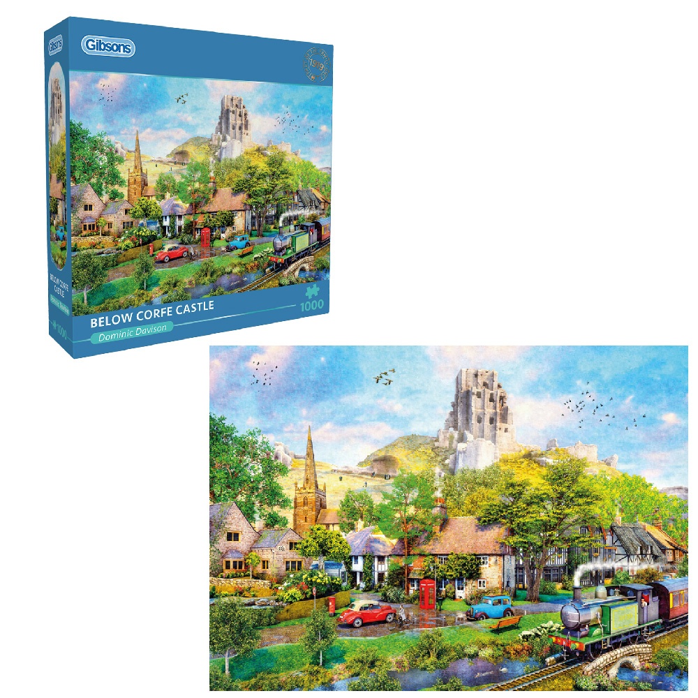 Gibsons - Below Corfe Castle - 1000 Piece Jigsaw Puzzle