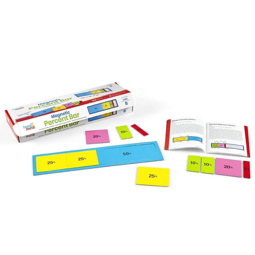 Hand2Mind - Magnetic Percent Bar: 32 Piece Demonstration Set