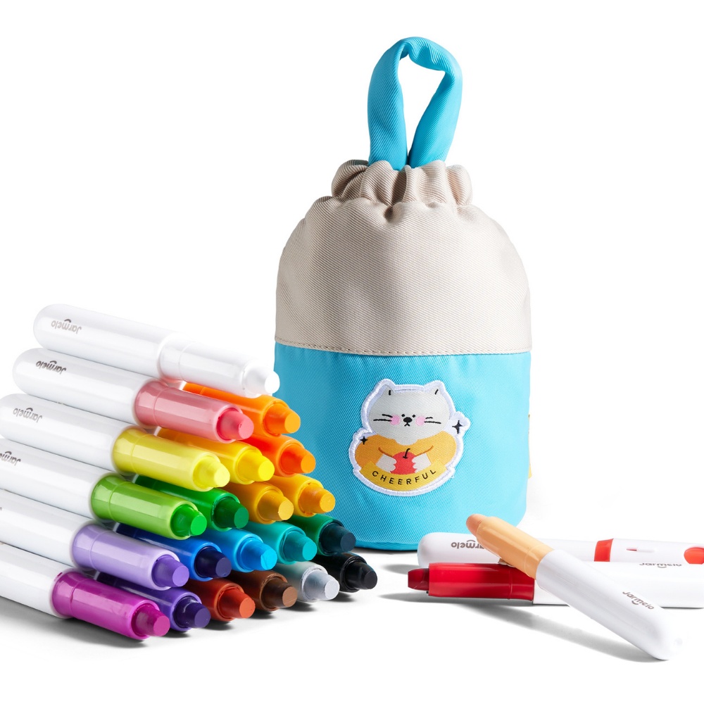 Jar Meló - Twistable Washable Silky Crayons in Carry Bag - 24 Colours