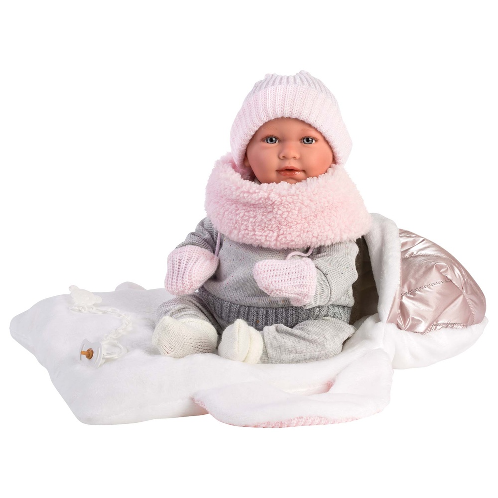 Llorens - Baby Girl Doll with Carry Cot, Clothing & Accessories: Mimi - 42cm
