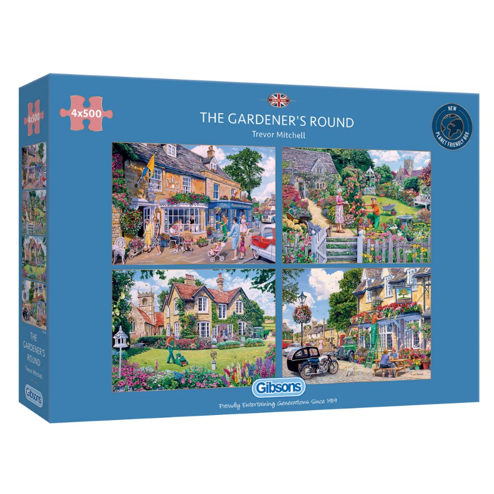 Gibsons - The Gardener's Round - 4 x 500 Piece Jigsaw Puzzles
