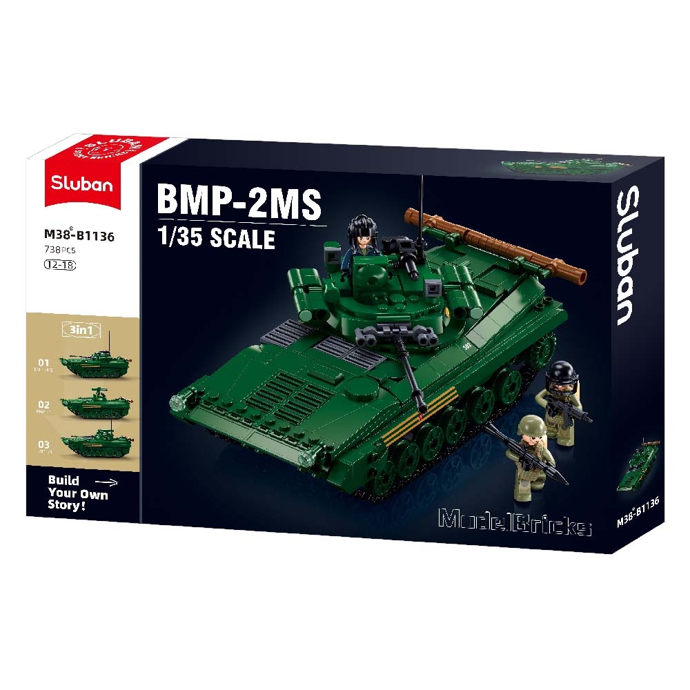 Sluban Building Set: Model Bricks - BMP Infantry Fighting Vehicle - 738pcs