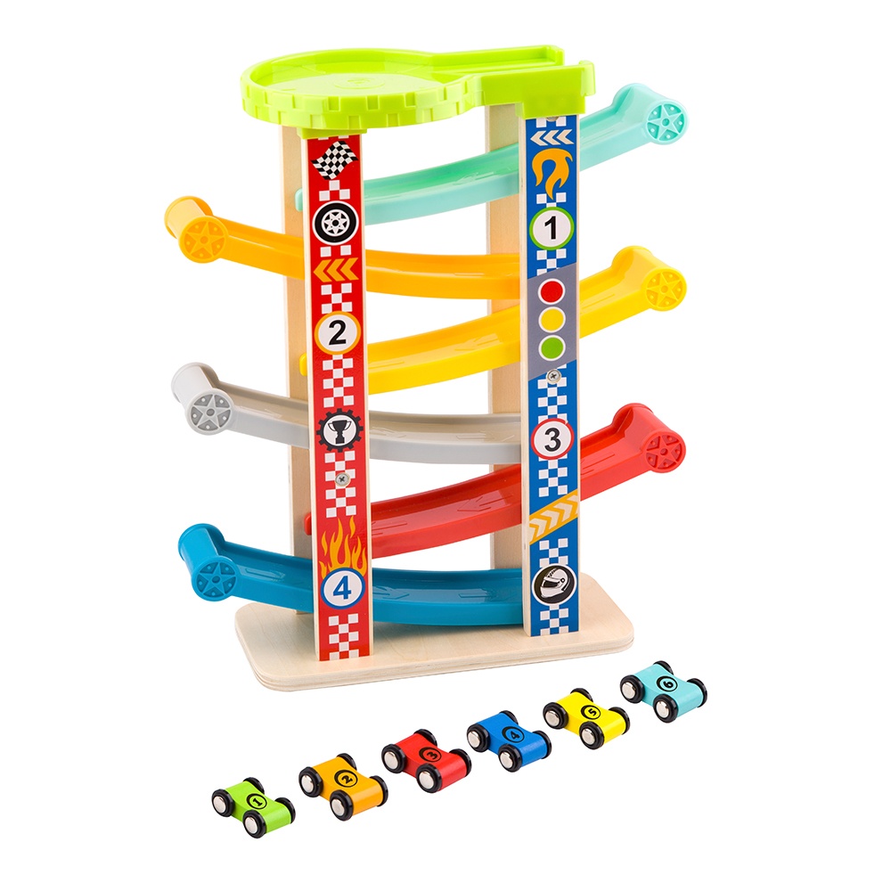TookyToy - Ramp Car Racer with 6 Tracks & Cars