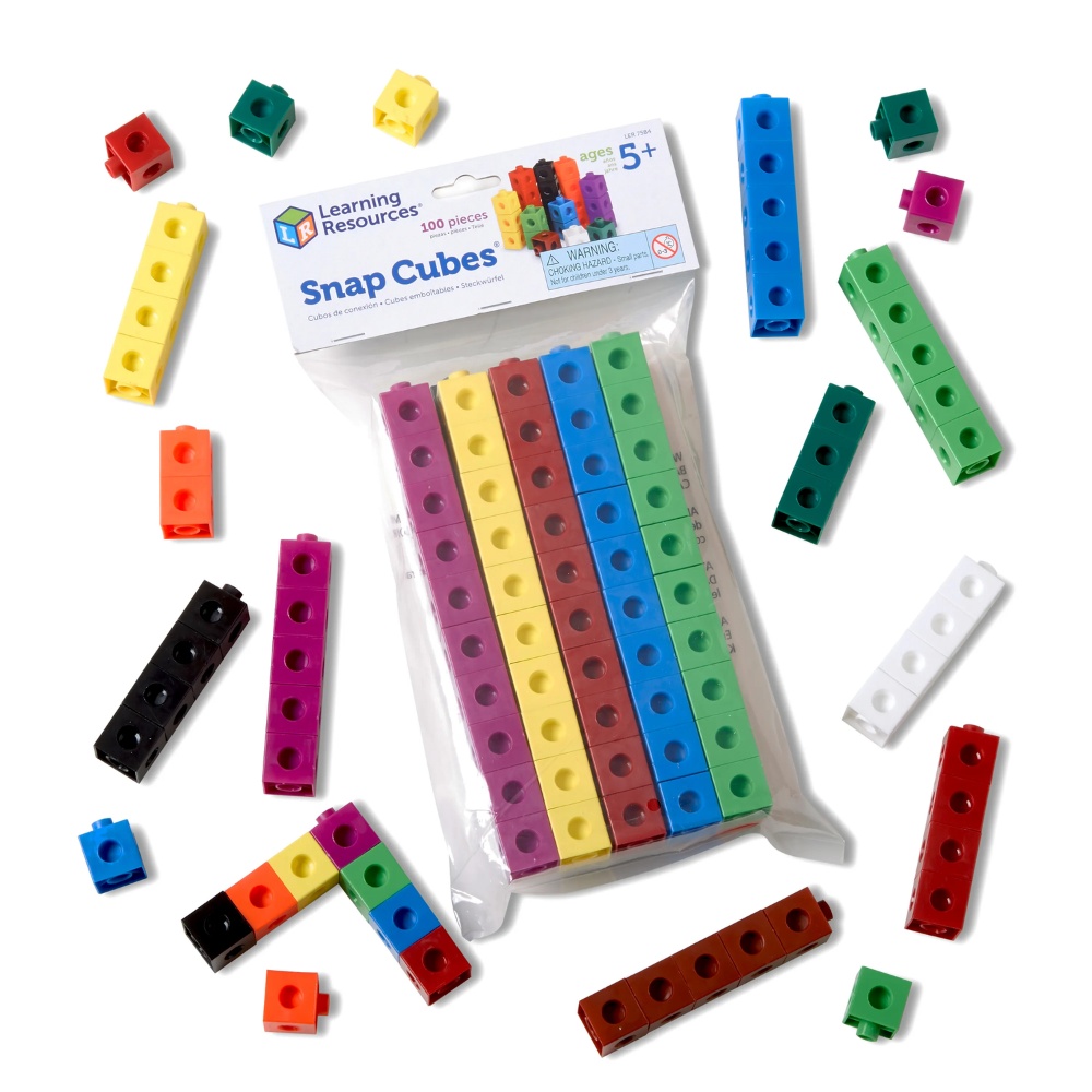 Learning Resources - Snap Cubes®, Maths Counting Set 100 for Kids Ages 5+