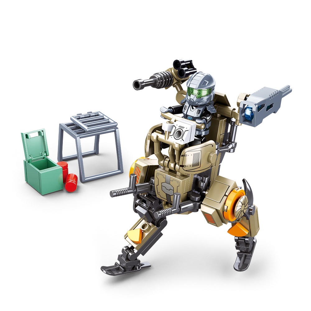 Sluban Building Set: Atomic Storm Uprising - AF1 Armed Patrol Walker - 126pcs