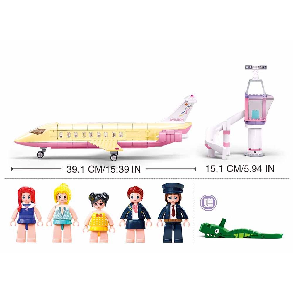 Sluban Building Set: Girls Dream - Plane - 384pcs