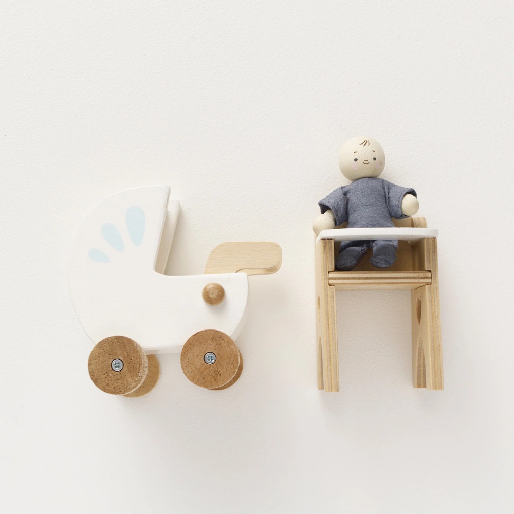 Le Toy Van - Dolls House Furniture: Nursery & Baby Set - 5pcs