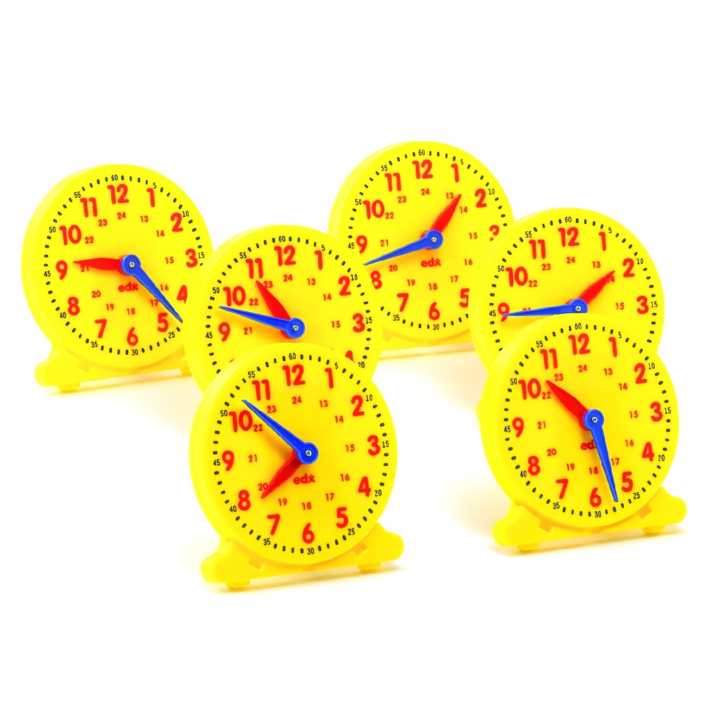 EDX Education - Clock - Geared - 24Hr Student - 10cm - 6pcs