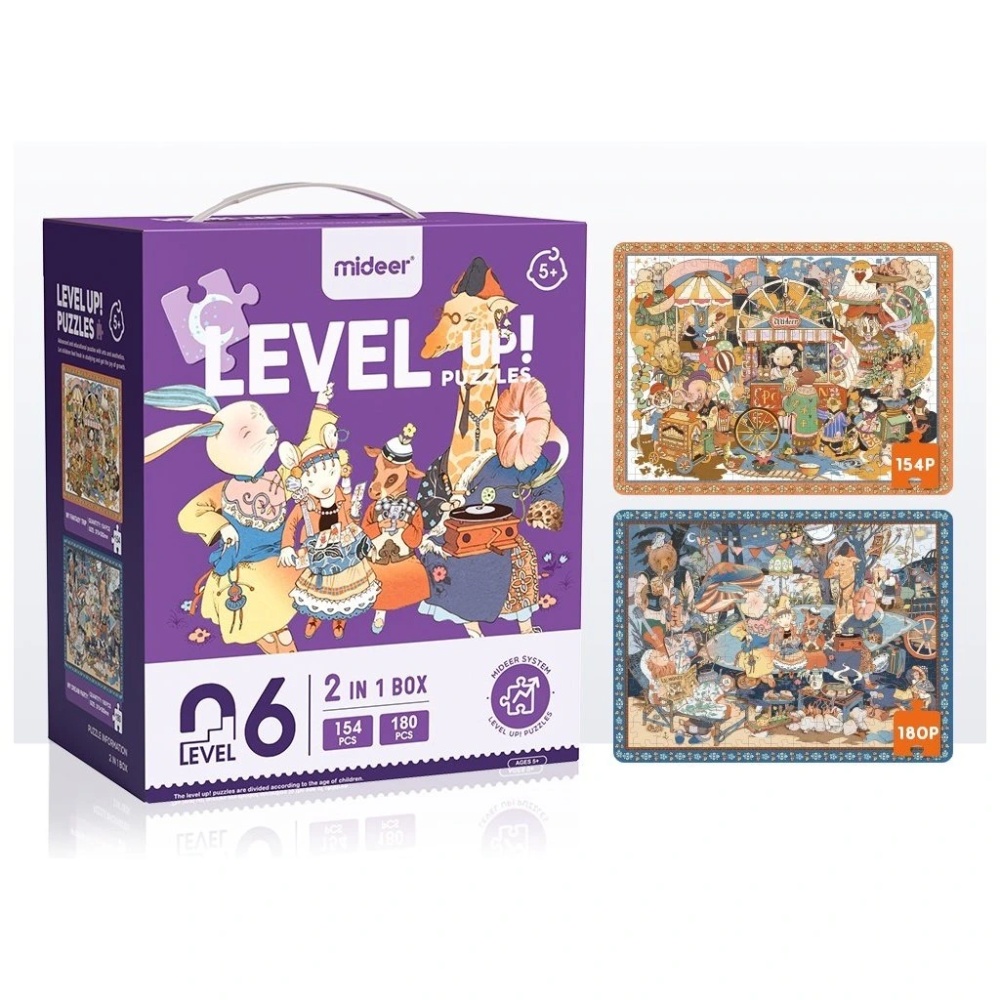 Mideer - Level Up Jigsaw Puzzle for Kids - 2-in-1 - Level 6 Forest Fantasy
