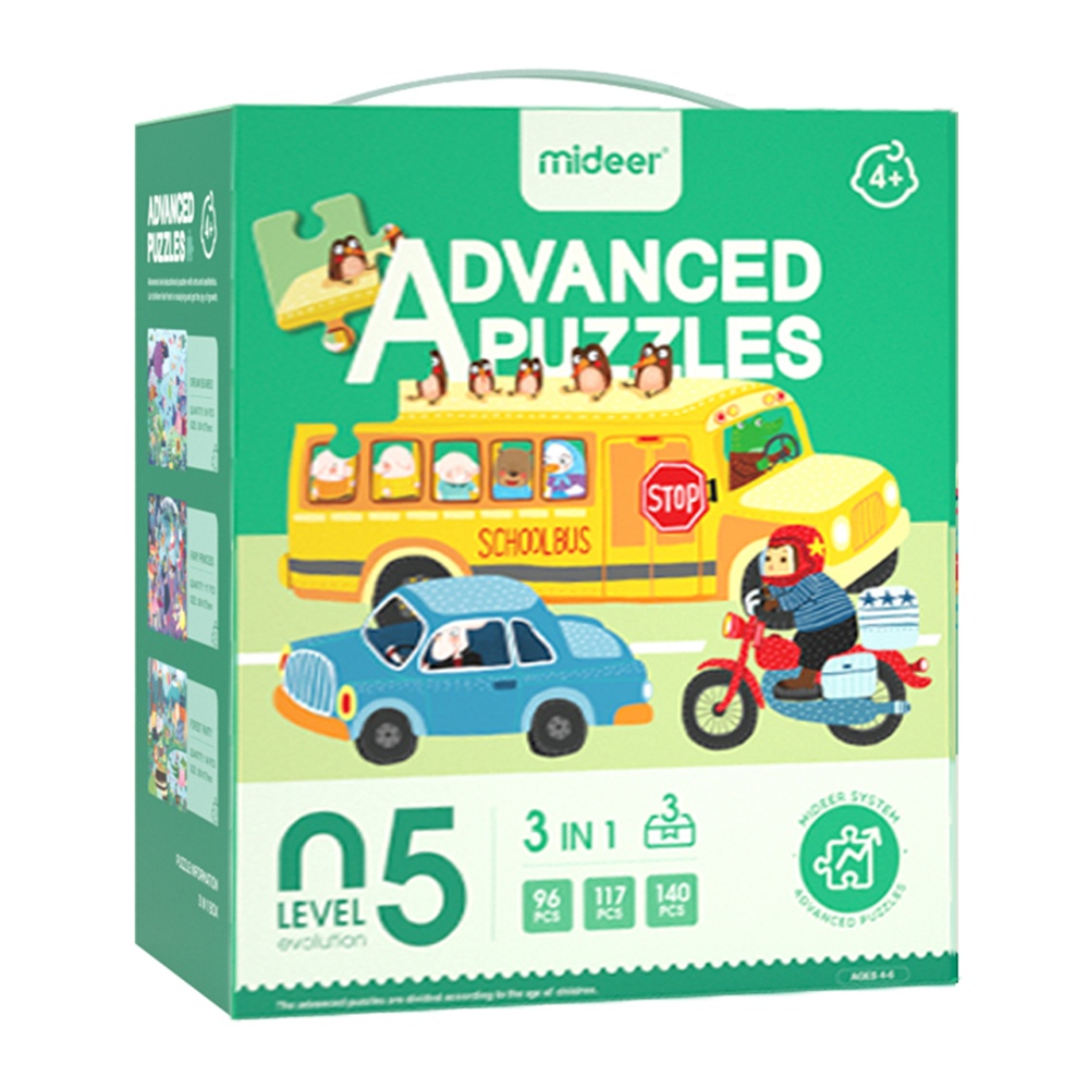 Mideer - Level Up Jigsaw Puzzle for Kids - 3-in-1 - Level 5 Adventure Trip
