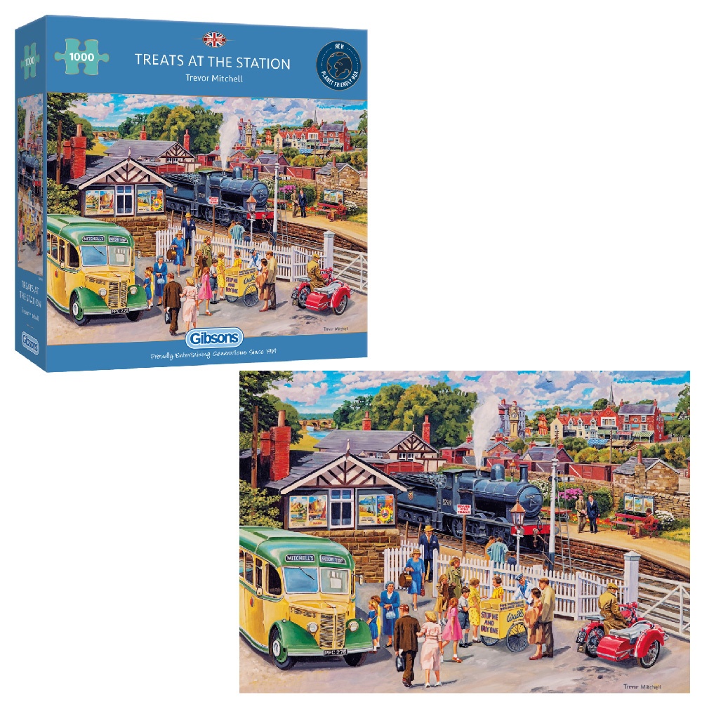 Gibsons - Treats at the Station - 1000 Piece Jigsaw Puzzle