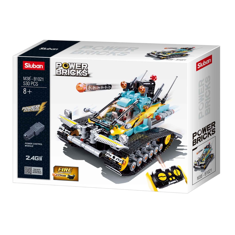 Sluban Building Set: Power Bricks - R/C Scorpio Scout Car 530pcs