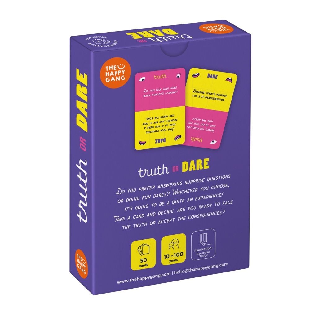 The Happy Gang - Truth or Dare Card Game - Conversation Starters for Families