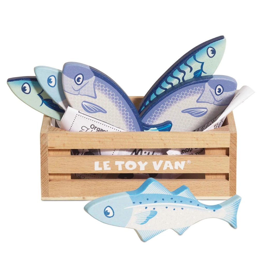 Le Toy Van - Wooden Fish Food Crate - 8pcs