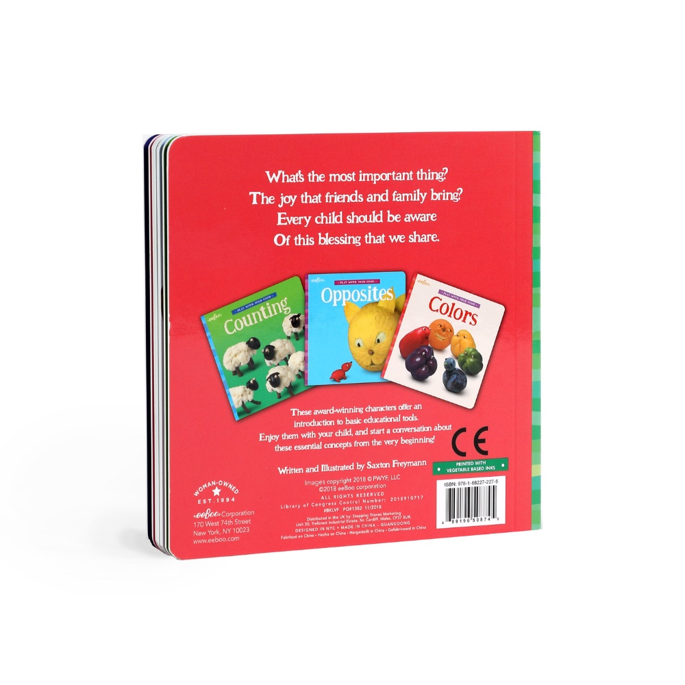 eeBoo - Play With Your Food Board Book - Love & Friendship - Early Learning Picture Book