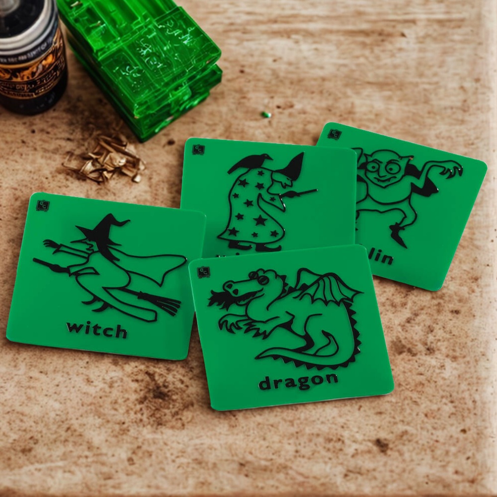 EDX Education - Art Rubbing & Embossing Plates - Fairytale 4pcs