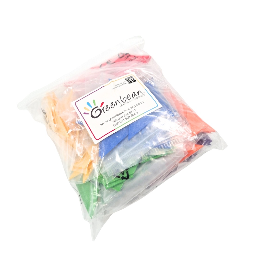 Greenbean - Tangrams - Geometric Puzzle Set - 6 Colours - 168pcs