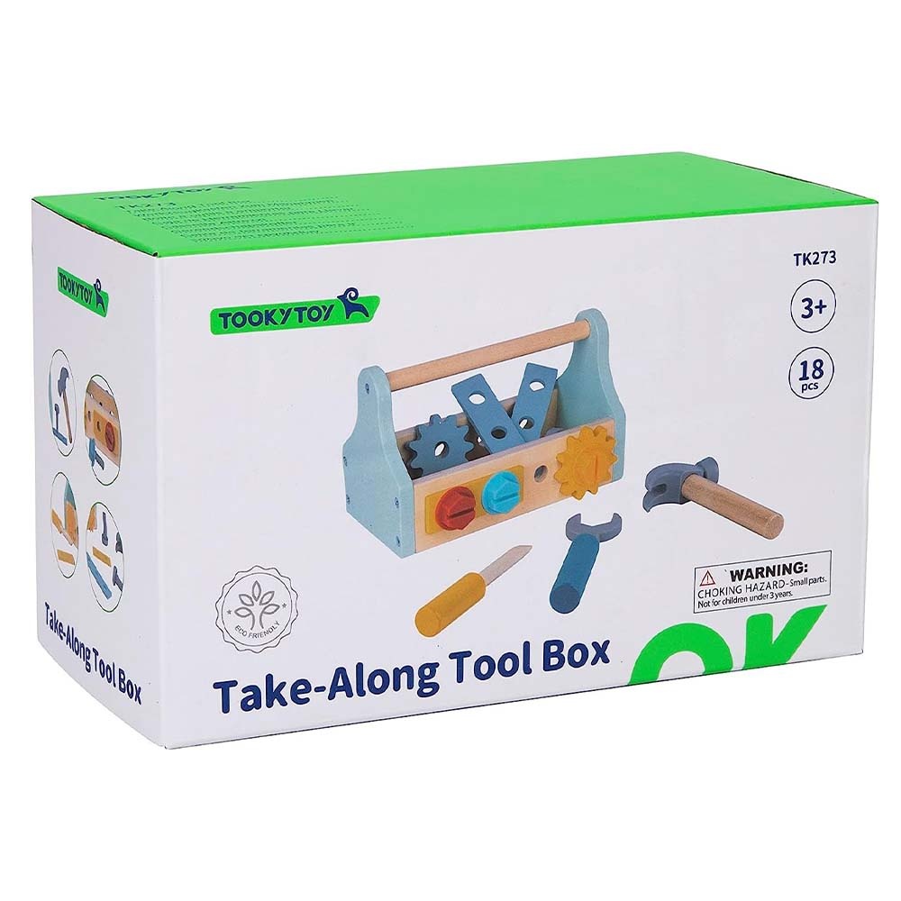 TookyToy - Pretend Play Take-Along Tool Box Toy Set