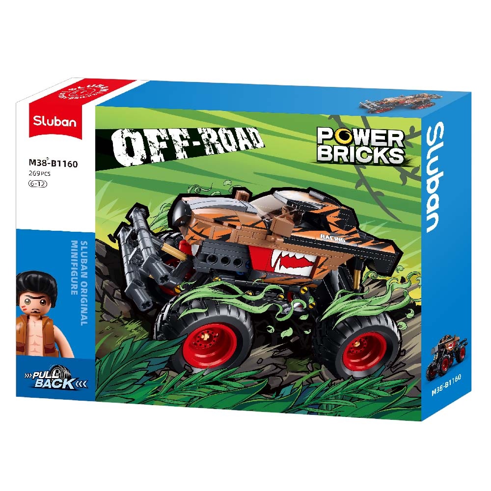 Sluban Building Set: Pull Back PowerBricks - Off Road Vehicle - 269pcs
