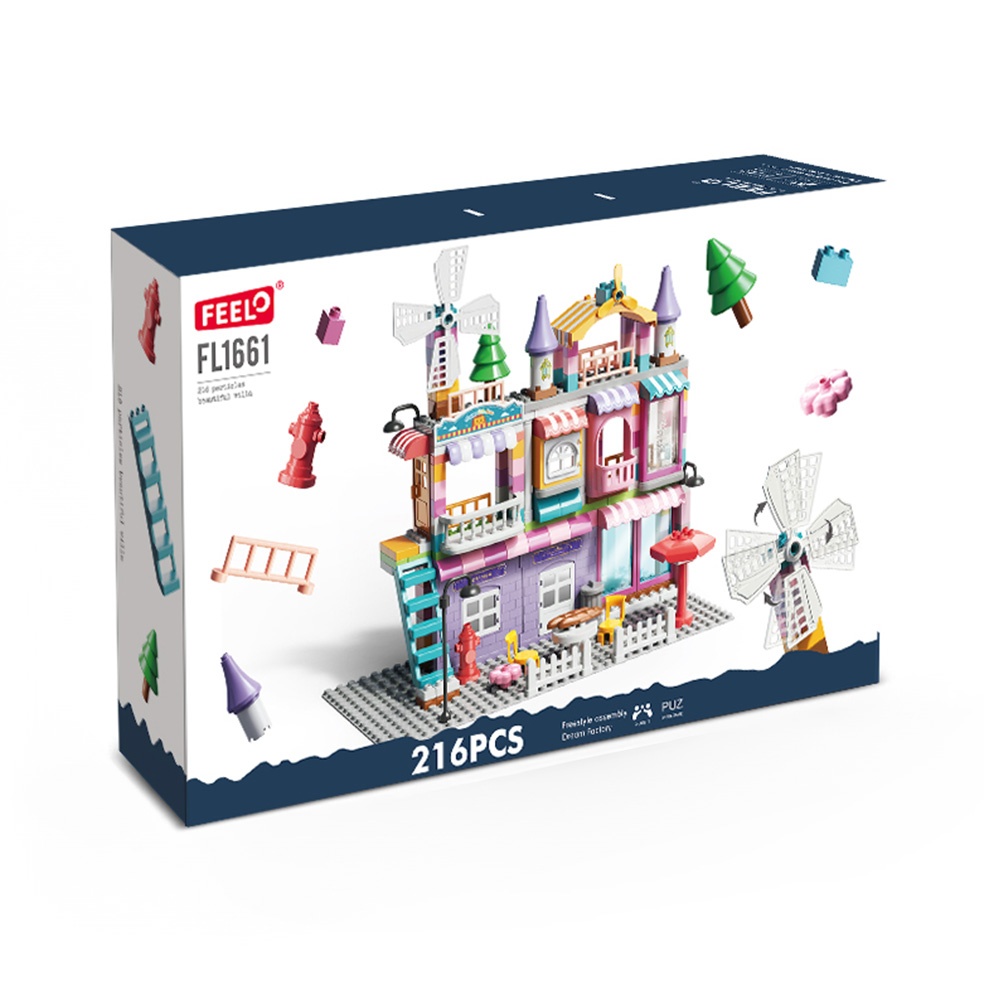 Feelo - Building Block Set - Girls Villa - 216 Pieces
